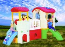 bộ nhà leo, cầu trượt 2 khối bộ nhà leo, cầu trượt 2 khối